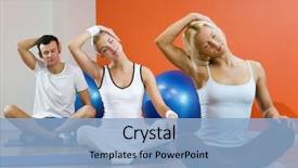  Presentation with focus group - Beautiful slide deck featuring loto - group of people doing yoga backdrop and a  colored foreground