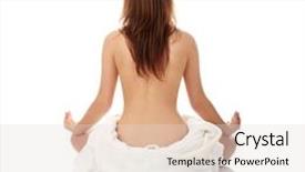  Presentation with beautiful young woman getting face - Beautiful PPT layouts featuring loto - young beautiful woman topless backdrop and a  colored foreground