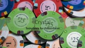  Presentation with poker chips - Presentation theme enhanced with lots-of-dollars-casino-poker background and a seafoam green colored foreground