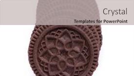  Presentation with cookies chocolate filling - Theme enhanced with lots-of-double-chocolate-cookies background and a light gray colored foreground