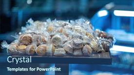  Presentation with muffins - Presentation with lots-of-muffins background and a ocean colored foreground