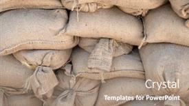  Presentation with waiting - Cool new presentation theme with lots-of-sandbags-all-piled backdrop and a coral colored foreground