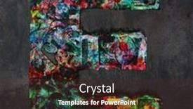  Presentation with graffiti - Amazing PPT theme having lots of small wooden letters to make up the letter a graffiti style on a dark textured background backdrop and a tawny brown colored foreground