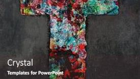  Presentation with graffiti - Slides consisting of lots of small wooden letters to make up the letter a graffiti style on a dark textured background background and a tawny brown colored foreground