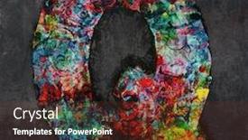  Presentation with graffiti - Beautiful presentation theme featuring lots of small wooden letters to make up the letter a graffiti style on a dark textured background backdrop and a tawny brown colored foreground