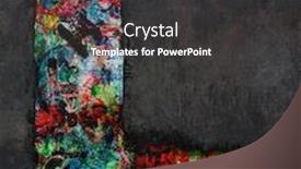  Presentation with graffiti - Presentation theme having lots of small wooden letters to make up the letter a graffiti style on a dark textured background background and a dark gray colored foreground