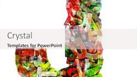  Presentation with wooden english letters alphabet - Colorful slide deck enhanced with lots of small wooden letters to make up the letter j backdrop and a lemonade colored foreground