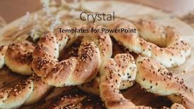  Presentation with turkish - PPT theme with lots-of-turkish-simits-freshly background and a coral colored foreground