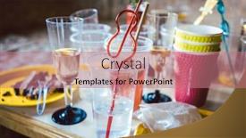  Presentation with waste - Presentation theme enhanced with lots-of-waste-and-trash background and a coral colored foreground