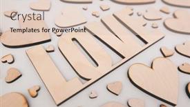  Presentation with wooden - PPT layouts with lots-of-wooden-hearts background and a lemonade colored foreground