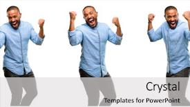  Presentation with african american culture - Beautiful slides featuring lottery - african american man with beard backdrop and a light gray colored foreground
