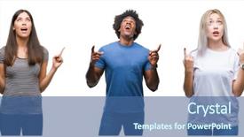  Presentation with african people - Colorful PPT layouts enhanced with lottery - composition of african american hispanic backdrop and a ocean colored foreground