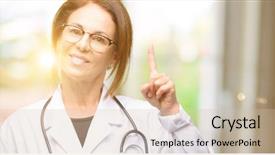  Presentation with wow - PPT theme consisting of lottery - doctor woman medical professional happy background and a lemonade colored foreground