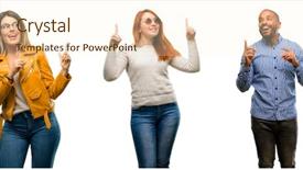  Presentation with group of diverse people - Cool new slide deck with lottery - group of cool people woman backdrop and a cream colored foreground