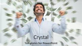  Presentation with rain - Presentation theme having lottery - portrait of a very happy background and a lemonade colored foreground