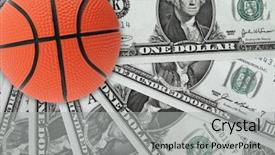  Presentation with lottery ball - Cool new presentation theme with lottery ball - basket and money backdrop and a light gray colored foreground