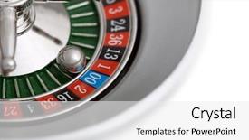  Presentation with roulette - Cool new presentation design with lottery ball - casino roulette isolated on white backdrop and a white colored foreground