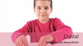  Presentation with two cute sisters playing - Colorful slides enhanced with lottery ball - cute boy playing traditional shell backdrop and a coral colored foreground