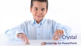  Presentation with lottery ball - Slide deck consisting of lottery ball - cute boy playing traditional shell background and a sky blue colored foreground