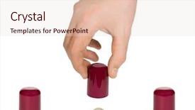  Presentation with shell - PPT theme enhanced with lottery ball - hand and shell game isolated background and a lemonade colored foreground