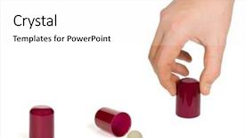  Presentation with shell - PPT layouts having lottery ball - shell game isolated on white background and a white colored foreground