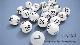  Presentation with lottery - Beautiful PPT layouts featuring lottery balls against grey background backdrop and a light blue colored foreground