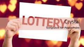  Presentation with lottery - Cool new slides with lottery card with heart bokeh backdrop and a coral colored foreground