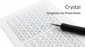  Presentation with lottery ticket - Cool new PPT layouts with lottery ticket and pen isolated on white backdrop and a white colored foreground