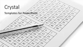  Presentation with lottery ticket - PPT layouts having lottery ticket and pen isolated on white background and a white colored foreground