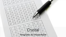  Presentation with lottery ticket - PPT layouts featuring lottery ticket and pen isolated on white background and a light gray colored foreground