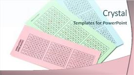  Presentation with lottery - Colorful PPT theme enhanced with lottery tickets isolated on white backdrop and a cool aqua colored foreground