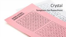  Presentation with lottery - Amazing theme having lottery-tickets-isolated-on-white backdrop and a pink colored foreground