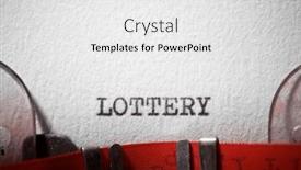  Presentation with lottery - Slide deck having lottery-word-written background and a white colored foreground