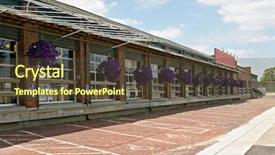 Presentation with depot tank - Slides featuring lotto flower - converted train depot background and a tawny brown colored foreground