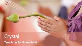  Presentation with incense - Cool new presentation with lotus flower and incense backdrop and a coral colored foreground