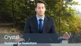  Presentation with blind curve road and - Audience pleasing slide deck consisting of lotus pose against tarmac curve backdrop and a tawny brown colored foreground