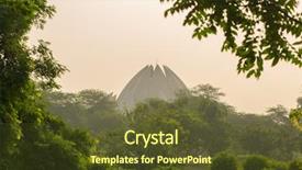  Presentation with lotus - Theme with lotus temple or bahai house background and a tawny brown colored foreground