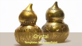  Presentation with health wealth - Colorful presentation theme enhanced with lou gourd an asian symbol backdrop and a  colored foreground