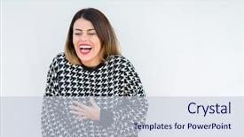  Presentation with woman in maze - Cool new presentation theme with loud because funny crazy joke backdrop and a  colored foreground