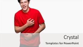  Presentation with red - Beautiful theme featuring loud because funny crazy joke backdrop and a  colored foreground