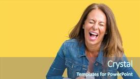  Presentation with arabian woman wearing hijab muslim - Audience pleasing slide set consisting of loud because funny crazy joke backdrop and a ocean colored foreground