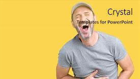  Presentation with age discrimination - Theme featuring loud because funny crazy joke background and a yellow colored foreground