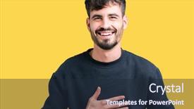  Presentation with ancient egyptian man - Colorful presentation theme enhanced with loud because funny crazy joke backdrop and a  colored foreground