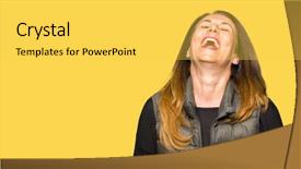  Presentation with crazy - Beautiful presentation design featuring loud because funny crazy joke backdrop and a  colored foreground