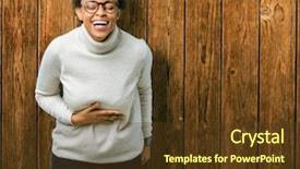  Presentation with motherhood and african american - Cool new PPT theme with loud because funny crazy joke backdrop and a tawny brown colored foreground