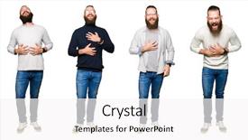  Presentation with collage - Colorful slide deck enhanced with loud because funny crazy joke backdrop and a  colored foreground