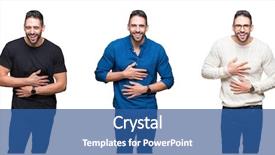  Presentation with floral border over white - Colorful slide set enhanced with loud because funny crazy joke backdrop and a  colored foreground