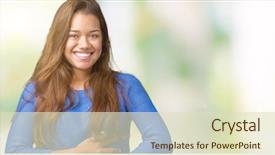  Presentation with arabian woman wearing hijab muslim - Colorful presentation theme enhanced with loud because funny crazy joke backdrop and a  colored foreground