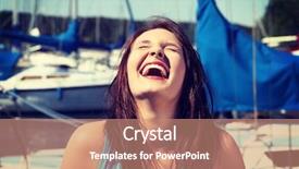  Presentation with draagon boat racing - Slide deck consisting of loud person - happy girl in front background and a coral colored foreground