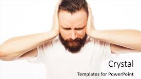  Presentation with life - Colorful PPT theme enhanced with loud person - people life style and emotional backdrop and a sky blue colored foreground